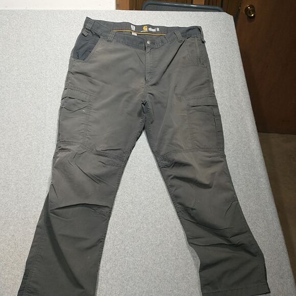 Carhartt Men's Dungaree Fit Carpenter Pants Work Wear Grey Size 42x32 Broken In. - Picture 1 of 7